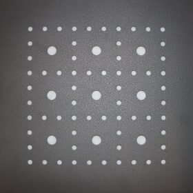 20 dia center Surrounded by 10 Dia Cirlce Perforated panel
